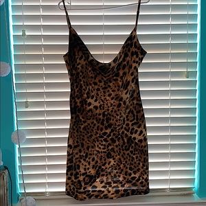 cheetah print cocktail dress